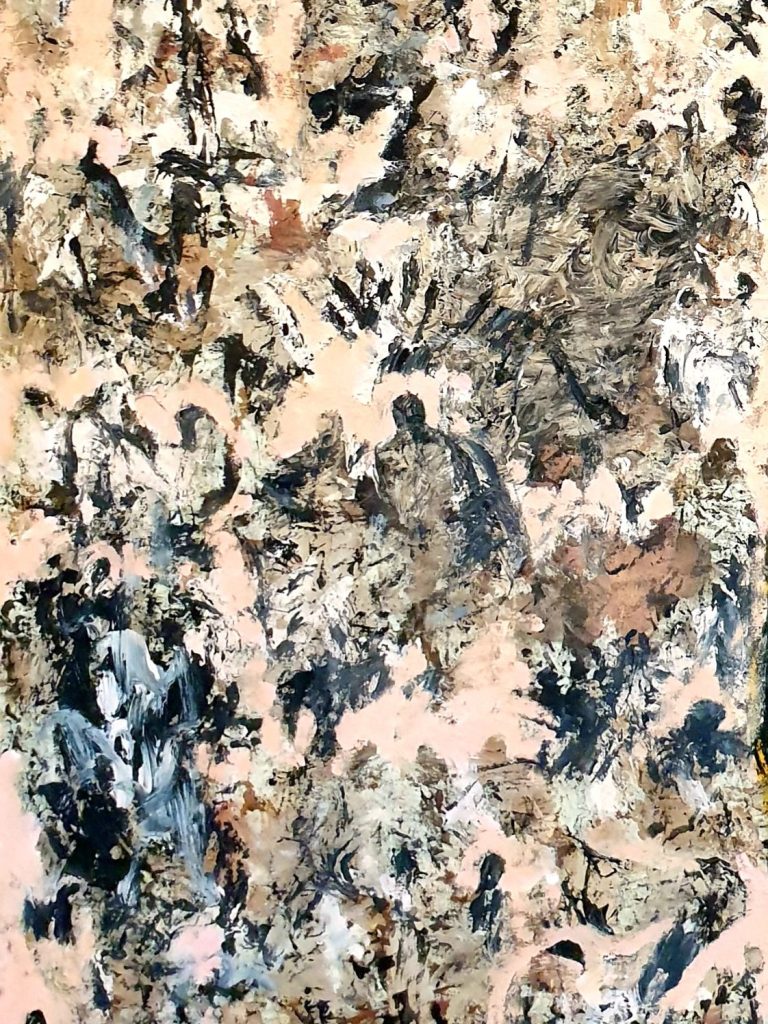 abstract painting with figures