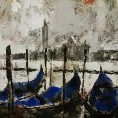 painting Gondolas in Venice