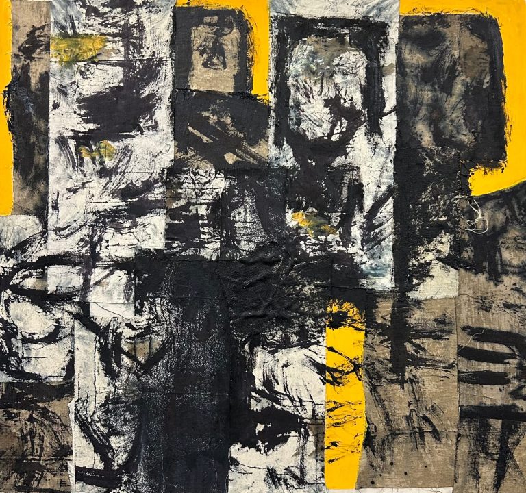 abstract painting of gondolas