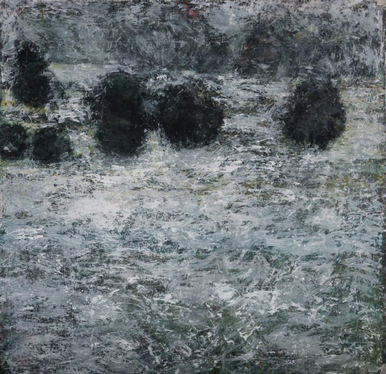 landscape in black and white